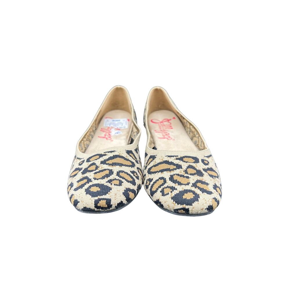 🐆 Animal Print Knit Ballet Flats Women’s 8.5W – Chic Neutral Leopard Style - Picture 2 of 7